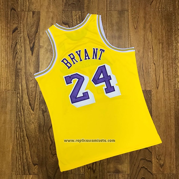 Camiseta Los Angeles Lakers Kobe Bryant #24 Amarillo
